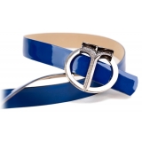 Miriam Tirinzoni - Blue Calf Leather Belt - Belt - Luxury Exclusive Collection