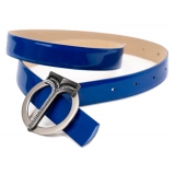 Miriam Tirinzoni - Blue Calf Leather Belt - Belt - Luxury Exclusive Collection