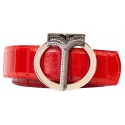 Miriam Tirinzoni - Red Anguilla Leather Belt - Belt - Luxury Exclusive Collection