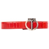 Miriam Tirinzoni - Cintura in Pelle di Anguilla Rosso - Cintura - Luxury Exclusive Collection