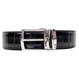 Miriam Tirinzoni - Black Eel Leather Belt - Belt - Luxury Exclusive Collection