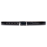 Miriam Tirinzoni - Black Eel Leather Belt - Belt - Luxury Exclusive Collection