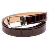 Miriam Tirinzoni - Brown Eel Leather Belt - Belt - Luxury Exclusive Collection