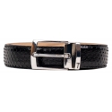 Miriam Tirinzoni - Black Python Leather Belt - Belt - Luxury Exclusive Collection