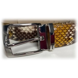 Miriam Tirinzoni - Yellow Python Leather Belt - Belt - Luxury Exclusive Collection