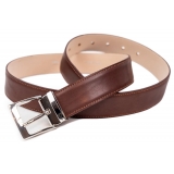 Miriam Tirinzoni - Dark Brown Leather Belt - Belt - Luxury Exclusive Collection