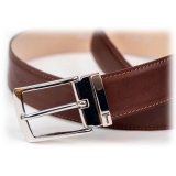 Miriam Tirinzoni - Dark Brown Leather Belt - Belt - Luxury Exclusive Collection