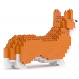 Jekca - Welsh Corgi Mini 01 - Lego - Scultura - Costruzione - 4D - Animali di Mattoncini - Toys