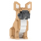 Jekca - French Bulldog Mini 01 - Lego - Sculpture - Construction - 4D - Brick Animals - Toys