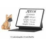 Jekca - French Bulldog Mini 01 - Lego - Sculpture - Construction - 4D - Brick Animals - Toys