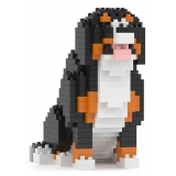 Jekca - Bernese Mountain Dog Mini 01 - Lego - Sculpture - Construction - 4D - Brick Animals - Toys