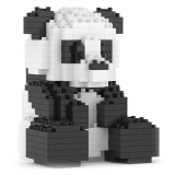 Jekca - Panda Mini 01 - Lego - Scultura - Costruzione - 4D - Animali di Mattoncini - Toys