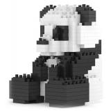 Jekca - Panda Mini 01 - Lego - Scultura - Costruzione - 4D - Animali di Mattoncini - Toys