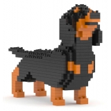 Jekca - Dachshund Mini 01 - Lego - Sculpture - Construction - 4D - Brick Animals - Toys