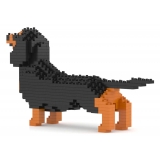 Jekca - Dachshund Mini 01 - Lego - Sculpture - Construction - 4D - Brick Animals - Toys