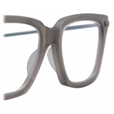 Thom Browne - Occhiali da Vista Rettangolare in Acetato e Titanio - Cristallo Grigio - Thom Browne Eyewear