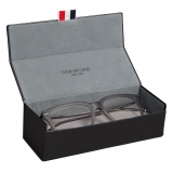 Thom Browne - Occhiali da Vista Rettangolare in Acetato e Titanio - Cristallo Grigio - Thom Browne Eyewear