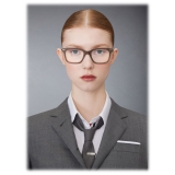 Thom Browne - Occhiali da Vista Rettangolare in Acetato e Titanio - Cristallo Grigio - Thom Browne Eyewear