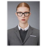 Thom Browne - Occhiali da Vista Rettangolare in Acetato e Titanio - Nero - Thom Browne Eyewear