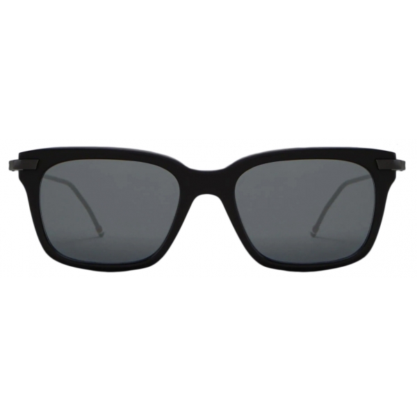 Thom Browne - Acetate and Titanium Rectangular Sunglasses - Matte Black Silver Mirror - Thom Browne Eyewear