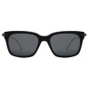 Thom Browne - Occhiali da Sole Rettangolare in Acetato e Titanio - Nero Opaco Specchio Argento - Thom Browne
