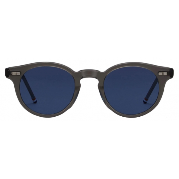 Thom Browne - Acetate Round Sunglasses - Crystal Grey Blue - Thom Browne Eyewear