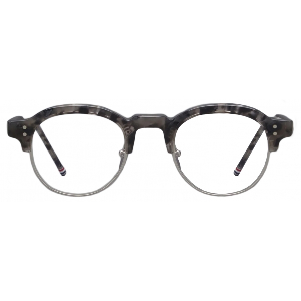 Thom Browne - Occhiali da Vista Ovali in Acetato e Titanio Tartarugato - Grigio Tartaruga - Thom Browne Eyewear