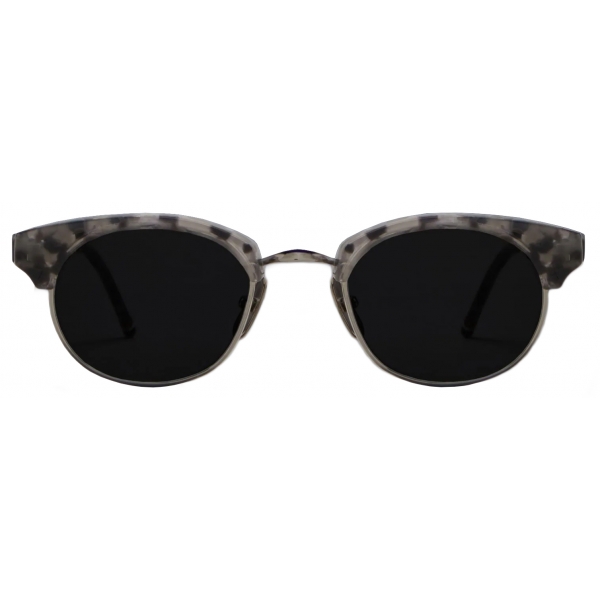 Thom Browne - Tortoise Acetate and Titanium Oval Sunglasses - Grey Tortoise - Thom Browne Eyewear