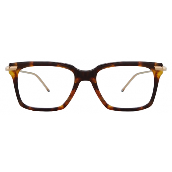 Thom Browne - Tortoise Acetate and Titanium Rectangular Eyeglasses - Honey Tortoise Gold - Thom Browne Eyewear