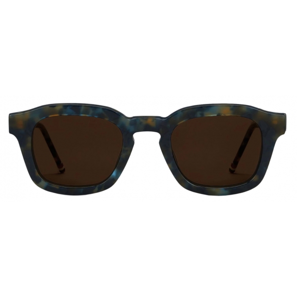 Thom Browne - Tortoise Acetate Rectangular Sunglasses - Navy Tortoise - Thom Browne Eyewear