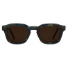 Thom Browne - Occhiali da Sole Rettangolare in Acetato Tartarugato - Blu Navy Tartaruga - Thom Browne Eyewear