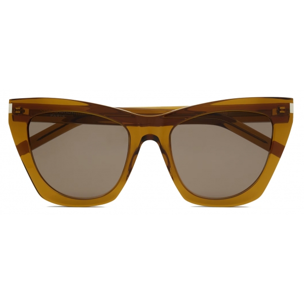 Yves Saint Laurent - Occhiali da Sole SL 214 Kate - Marrone Cognac Trasparente - Saint Laurent Eyewear