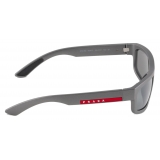 Prada - Prada Linea Rossa - Rectangular Sunglasses - Metallic Gray - Prada Collection - Sunglasses - Prada Eyewear