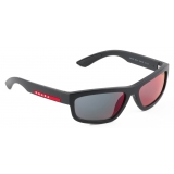 Prada - Prada Linea Rossa - Rectangular Sunglasses - Rubberized Black - Prada Collection - Sunglasses - Prada