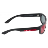 Prada - Prada Linea Rossa - Rectangular Sunglasses - Rubberized Black - Prada Collection - Sunglasses - Prada