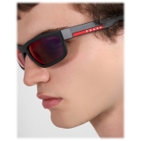 Prada - Prada Linea Rossa - Rectangular Sunglasses - Rubberized Black - Prada Collection - Sunglasses - Prada