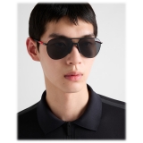 Prada - Prada Linea Rossa - Pilot Sunglasses - Opaque Black Slate Gray - Prada Collection - Sunglasses - Prada