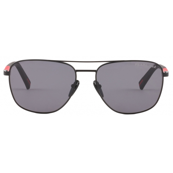 Prada - Prada Linea Rossa - Rectangular Sunglasses - Opaque Black - Prada Collection - Sunglasses - Prada Eyewear