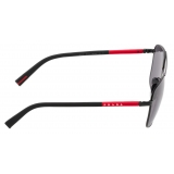 Prada - Prada Linea Rossa - Rectangular Sunglasses - Opaque Black - Prada Collection - Sunglasses - Prada Eyewear