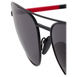 Prada - Prada Linea Rossa - Rectangular Sunglasses - Opaque Black - Prada Collection - Sunglasses - Prada Eyewear