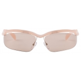 Prada - Prada Morph - Mask Sunglasses - Opaline Peach Hazelnut Brown - Prada Collection - Sunglasses - Prada Eyewear