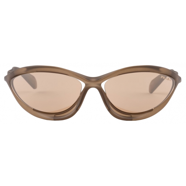 小物 Prada Limless Sunglasses Brown Prada - Prada Morph - Irregular Sunglasses - Frosted Loden