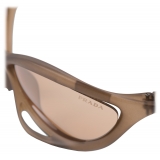 Prada - Prada Morph - Irregular Sunglasses - Frosted Loden Caramel - Prada Collection - Sunglasses - Prada Eyewear