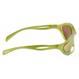 Prada - Prada Morph - Irregular Sunglasses - Metallic Fern Green Amber - Prada Collection - Sunglasses - Prada Eyewear