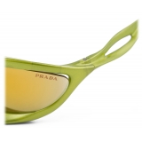 Prada - Prada Morph - Irregular Sunglasses - Metallic Fern Green Amber - Prada Collection - Sunglasses - Prada Eyewear