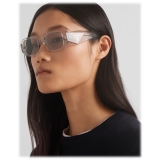 Prada - Prada Symbole - Geometric Sunglasses - Transparent Gray - Prada Collection - Sunglasses - Prada Eyewear