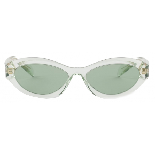 Prada - Prada Symbole - Oval Sunglasses - Transparent Mint Green Emerald - Prada Collection - Sunglasses - Prada Eyewear