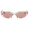 Prada - Prada Symbole - Oval Sunglasses - Transparent Peach Mahogany - Prada Collection - Sunglasses - Prada