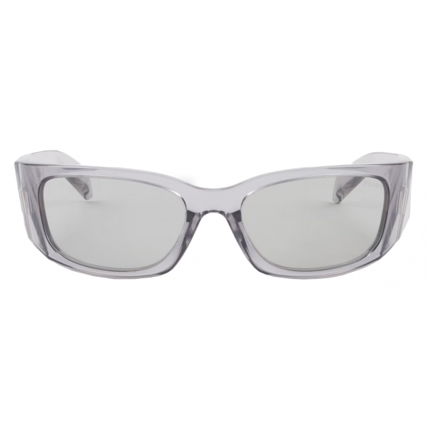 Prada - Prada Symbole - Geometric Sunglasses - Transparent Gray - Prada Collection - Sunglasses - Prada Eyewear