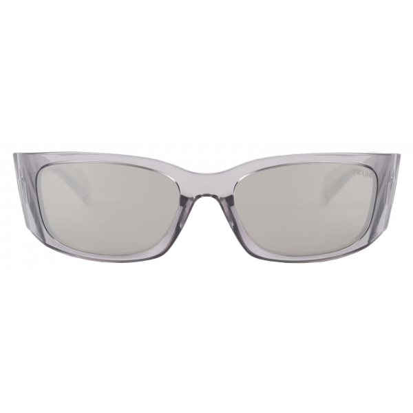 Prada - Prada Symbole - Geometric Sunglasses - Transparent Gray Chrome - Prada Collection - Sunglasses - Prada Eyewear